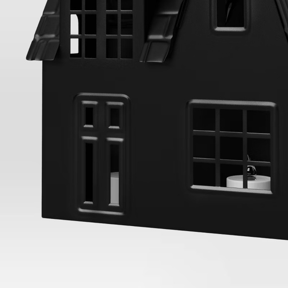 10" Lit Metal Black Halloween House - Hyde & EEK! - Picture 4 of 14